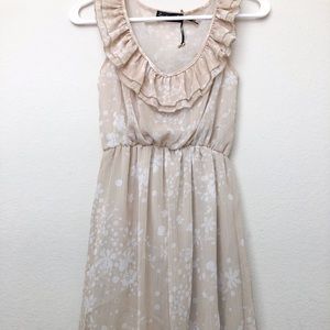 Mini dress with frill